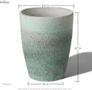 Emissary Bullet 9.5 in. Coastal Splash Ceramic Round Planter (9.5 in. L x 9.5 in. W x 12 in. H) with Drainage Hole by CozyNest Decor