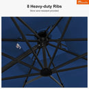 PURPLE LEAF Cantilever Umbrella 10 Feet Outdoor Double Top Large Offset Hanging 360° Rotation Heavy Duty Square Umbrella for Garden Patio Deck Pool Backyard Spectrum Indigo by GreenHaven Gardens
