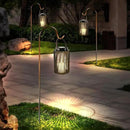 Solar Lanterns for Outdoor Waterproof, ZBLUXBZ Outdoor Table Lamp for Outside Hanging Solar Lights, LED Garden Cordless Lights Perfect for Patio and Pathway Lighting (11-inch Height, Black) by GreenHaven Gardens