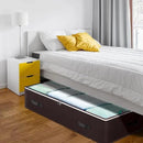 Budding Joy 6 Pack 90L Under bed Storage Containers Organizer Large Capacity Underbed Clothes Storage Bins Organization and Storage Bedroom Foldable Storage Bags with Clear Window Brown by CozyNest Decor