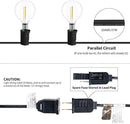 Brightown LED String Lights Outdoor 25Feet G40 Patio Lights with 25 Shatterproof Bulbs, Waterproof Globe Hanging Lights for Backyard Porch Bistro Balcony Decor, E12 Socket by CozyNest Decor