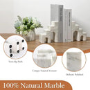 Natural Marble Book Ends for Shelves, Decorative Bookends for Heavy Books, CastleGuard Bookend Book Holder Stopper for Home Office Desk Bookshelf Decoration, Set of 2 (Oriental Calacatta) by CozyNest Decor