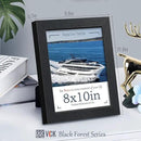 VCK 8x10 Picture Frame Set of 3 - Black, Textured Exclusive Solid Wood Picture Frames, Wall Hanging by CozyNest Decor