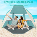 Gorich Portable Beach Tent for 3/4-5/6-7 Person with UPF 50+ UV Protection, Lightweight & Foldable Sun Shelter with 5 Sand Bags, Easy Setup Windproof Beach Umbrella Sun Shade by TinyTreasures Baby Boutique