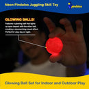 pindaloo Original Led Light Neon Skill Game with 2 Balls- Gifts for Kids and Adults Indoor & Outdoor Games, Girls, & Teens - Gift Ideas, Fun Stuff, Develops Motor & Juggling Skills (Neon) by TinyTreasures Baby Boutique