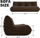 Big Bean Bag Chairs for Adults, 3 Seater Large Bean Bag Chair Sofa, Fireside Chair Lazy Sofa Chair with High Density Comfortable Foam, Modern Bean Bag for Living Room, Bedroom, Office (Coffee) by CozyNest Decor