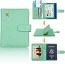 Melsbrinna Rfid Passport Holder for Travel women/Men, Cute Passport Wallet Rfid Blocking Card Slots, Rfid Passport Cover/CaseTravel Wallet, Passport Book Holder (1, Green3) by TinyTreasures Baby Boutique