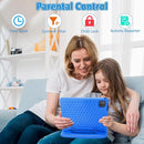 Tablet for Kids, 10.1 inch IPS HD Touchscreen Android 14 64 GB Storage, 8GB RAM, Octa Core Kids Tablet, Parental Controls, 12-hr Battery, WiFi, GPS - Blue by TinyTreasures Baby Boutique