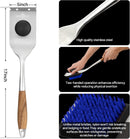 Grill Brush and Scraper, Dual Grip Design,Extra Strong BBQ Cleaner Accessories,Safe Nylon Bristles Barbecue Triple Scrubbers Cleaning Brush for Cast Iron Grates/Porcelain/Charcoal Grill by GreenHaven Gardens