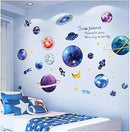 Quanhaigou Blue Purple Galaxy Wall Decals, Removable Sticker,The Art Magic 3D Milky Way Cosmic Stars Spacecraft Dreamscape Home Decor for Bedroom Living Room Floor Ceiling Kids Room by CozyNest Decor