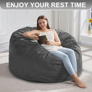 Hobestluk 4FT Bean Bag Chair Giant Bean Bag Chairs for Adults Large Bean Chairs with Removable Cover, Beanbag Chair with Filler, Adult Bean Bag Chairs for Living Room, Bedroom by CozyNest Decor