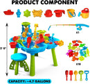 CozyBomB™ Water Table for Toddlers 3-5 | Outdoor Toys Water Play Table, Magnetic Fishing Toy Game, Summer Splash Pond Showers Sand Activity, Sensory Party Birthday Gift Kids Ages 4-8 9-12 (1-Tier) by TinyTreasures Baby Boutique