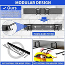Garage Organization Tool Organizer Wall Mount, 32inch Heavy Duty Garden Tool organizer Storage System, Easy Install With 6 Adjustable Hooks, For Garage, Basement, Shed, Workshop(Black) by GreenHaven Gardens