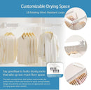 Clothes Drying Rack Wall Mounted,Space Saving Wall Drying Rack,Retractable Collapsible Tri-Fold,for Bathroom,Balcony,Outdoor lndoor with Laundry,White by TinyTreasures Baby Boutique