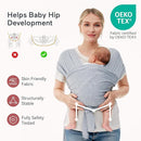 Momcozy Baby Wrap Carrier, Easy to Wear Infant Carrier Slings, Lightweight Hands Free Baby Sling, Adjustable Baby Carriers for Newborn to Toddler 8-35 lbs, Grey by TinyTreasures Baby Boutique