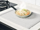 Surpahs Over Sink Foldable Multipurpose Roll-Up Dish Drying Rack, Silicone Wrapped Stainless Steel, Warm Gray, 20.5" x 15.5" by CozyNest Decor