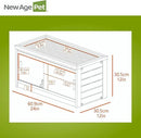 New Age Pet ECOFLEX 24-Inch Mojave Reptile Lounge in Maple - Durable Wood Plastic Composite Habitat with Ventilated Side Panels, Removable Sliding Glass Doors, and Mesh Screen Top by CozyNest Decor