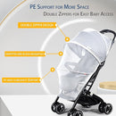 Mosquito Net for Stroller, Universal 3D Baby Bug Net with Two-Way Zippers & Storage Bag, Breathable & Foldable Netting for Stroller,Cradle（White） by TinyTreasures Baby Boutique
