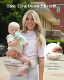 Baby Carrier Pro, MOMTORY Safety-Certified 6-in-1 Ultra Storage Baby Carrier Newborn to Toddler, Front & Back Baby Holder Carrier with Hip Seat, Soft Pink by TinyTreasures Baby Boutique