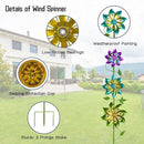 DREAMYSOUL 3 Blades Wind Spinner, Pinwheels for Yard and Garden, Metal Wind Spinners Outdoor, Colourful Wind Sculptures for Outside Patio Lawn Decoration by GreenHaven Gardens