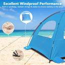NXONE Beach Tent Sun Shade Shelter for 3/4/6 Person Person with UV Protection, Extended Floor, 3 Mesh Roll Up Windows & 8.0/8.5mm Fiberglass Rods丨Carry Bag Included by TinyTreasures Baby Boutique