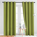 NICETOWN Green Blackout Draperies Curtains - Window Treatment Thermal Insulated Solid Grommet Blackout Curtains/Drapes for Holiday Decor (Set of 2, 52 by 84 Inch, Fresh Green) by TinyTreasures Baby Boutique