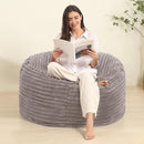 3FT Memory Foam Bean Bag Chair for Adults/Teens, Bean Bag Sofa with Fluffy Removable Cover, for Living Room Bedroom, Grey by CozyNest Decor