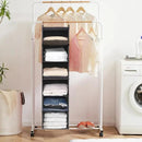 MAX Houser 6 Tier Shelf Hanging Closet Organizer, Closet Hanging Shelf with 2 Sturdy Hooks for Storage, Foldable (Grey) by CozyNest Decor