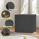 30 Gallon Deck Box Large Outdoor Storage for Patio Furniture,Outdoor Cushions,Garden Tools and Pool Supplies,Waterproof,Resin,Lockable(Black) by CozyNest Decor