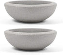 ARBORA 26" Santorini Bowl 2-Pack with Stone Blend Concrete Gray Finish - Polyresin Indoor and Outdoor Planters, Durable, Weatherproof, Lightweight, Large Plant Pots for Patio, Garden, Deck, Entryway by GreenHaven Gardens