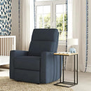 Nurture& The Glider Premium Power Recliner Nursery Glider Chair with Adjustable Head Support | Designed with a Thoughtful Combination of Function and Comfort | Built-in USB Charger (Navy) by TinyTreasures Baby Boutique