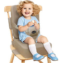 Toddler Booster Seat for Kitchen Chair, 2-in-1 Dining Table Booster Seat with Backrest & Adjustable Straps – Easy-Clean, PU Portable Toddler Eating Travel Increasing Cushion - Dark Coffee by TinyTreasures Baby Boutique