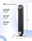 Dreo Tower Fan for Bedroom, 90° Oscillating Standing Floor Fan with 28ft/s Velocity, 25dB Quiet for Sleep, DC Motor, 9 Speeds, 4 Modes, 12H Timer, Voice & APP & Remote Control, 42" Cruiser Pro T2 S by CozyNest Decor