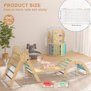 Pikler Triangle Set with Cushion, Montessori Climbing Set, Indoor Climb Toys, Indoor Playground Jungle Gyms, 9 Combinations Climbing Toy Set for Toddler, Baby, Kids 1-4 by TinyTreasures Baby Boutique