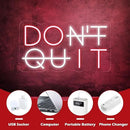 Don't Quit Neon Sign for Wall Decor, DO IT Neon Lights Party Decorations, USB Powered Switch LED Neon Lights Adjustable for Office, Gym, Man Cave, Gamer Room Decor by CozyNest Decor
