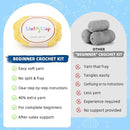 WaldyWop Crochet Kit for Beginners – 3PCS Ocean Friends Wobbles Crochet Animal Kit for Adults & Kids 8-12 – DIY Stress Relief Ball w/ 40% Extra Yarn, Easy Video & Instructions – Gift for Girls & Women by TinyTreasures Baby Boutique