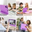 Kids Tablet 10.1 inch Android 14 Octa-Core 64GB 6000mAh Kids Space Parental Control 1280 * 800 HD Touchscreen Shockproof Case Dual Camera Gift for Toddler Children (Purple) by TinyTreasures Baby Boutique