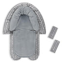 Infant Car Seat Insert, Baby Car Seat Head & Body Support with 2 Strap Pads, Ultra Soft Newborn Preemie Carseat Insert Cushion for Girls Boys, Fits Car Seat, Stroller, Swing, Bouncer, Grey by TinyTreasures Baby Boutique