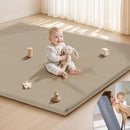 Baby Play Mat 47x47 Inches, Extra Thick 1.2" Foam Floor Mat for Tummy Time & Crawling, Waterproof Non-Slip Faux Leather Playpen Mat for Infants Toddlers, Indoor Outdoor Gym Activity, Brown by TinyTreasures Baby Boutique