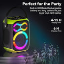 Portable Bluetooth Speakers 80W Big Powerful Wireless Outdoor Loud Stereo Deep Bass Sound Boombox TWS Home Party Speaker with Subwoofer LED Lights by TinyTreasures Baby Boutique