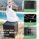 DRATO 50 Gallon Deck Box, Outdoor Storage Box for Patio Cushion, Sports Equipment, Garden Tools,Waterproof Patio Storage box, Lockable (Black) by GreenHaven Gardens