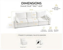 Oversized Modular Sofa Comfy Cloud Couch with Storage, Extra Deep Plush Sectional Sofa Set for Living Room, Covers Washable, Chenille, Olar (White, 3-Seater, Basic Shape) by CozyNest Decor