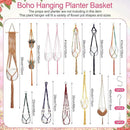 Hoteam 12 Pcs Macrame Plant Hangers Macrame Hanging Planters for Indoor Plants Handmade Boho Hanging Baskets Flower Pots Holder for Outdoor Home Wall Decor by GreenHaven Gardens