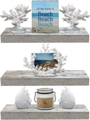 Sorbus Floating Shelves - 3 Pack 16 Inch Rustic Wall Shelves for Bedroom, Kitchen, Living Room, Bathroom Shelves, Home Decor, Office - Floating Shelf for Trophy, Books, Frames, Toilet Paper by CozyNest Decor