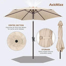 9ft Outdoor Patio Umbrella - Table Umbrella Waterprool UV Protection, Sombrillas de Patio with Push Button Tilt&Crank, Sun Umbrella for Pool, Porch, Garden, Deck, Backyard(Beige) by GreenHaven Gardens