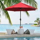 EliteShade USA 10-Year-Non-Fading 9Ft Market Umbrella Patio Umbrella Outdoor Table Umbrella with Ventilation,Logo Red by GreenHaven Gardens