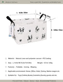 Rectangular Fabric storage box, decorative basket and finishing basket with handle are used for the storage of clothes, books and sundries (Bulldog) 14.9’’L ×10.2’’W×9.05’’H inches by TinyTreasures Baby Boutique
