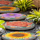 Outdoor Garden Decor Stepping Stones - Outside Garden Yard Decorative Stones Gifts for Women Garden Decor for Outside 10x10x0.75 Inch Cynkeyee by CozyNest Decor