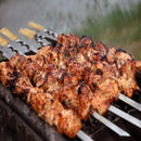 Antallcky 12 Pack Kebab Skewers 22 Inch BBQ Barbecue Skewers Stainless Steel Sticks Heavy Duty Large Wide Reusable with Nonslip Wooden Handle Ideal for Shish Kabob Chicken Shrimp and Vegetables by GreenHaven Gardens