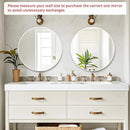 Fabuday White Round Mirror for Wall 20 inch - Circle Mirror for Bathroom, Entryway, Living Room, Hallway, Bedroom Decor, Small Matte Frame Mirrors by CozyNest Decor